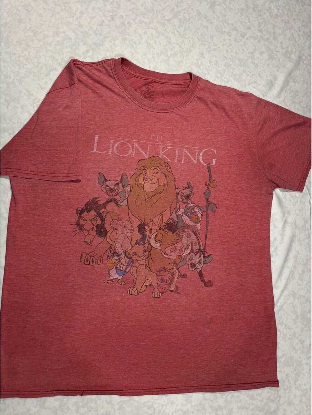 *USED* Disney The Lion King Red T-Shirt XL